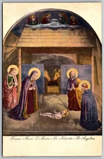 Postcard Florence Tuscany Italy Nativity Scene Angels 1910s View