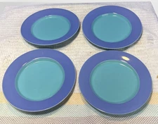 Lindt-Stymeist Colorways SetOf 4. 8” Salad Dessert Plates  Blue/Turquoise, Japan