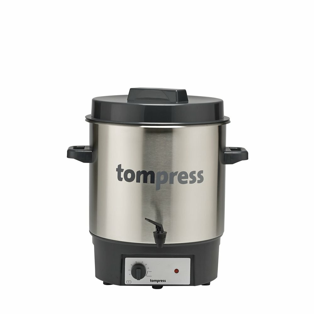 Stérilisateur électrique inox Tom Press avec robinet de vidange de 27 litres