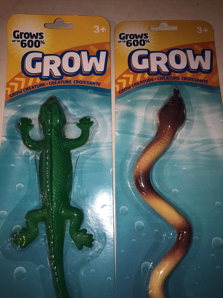 Magic Grow Mega Brown Striped Snake& Alligator Kids Water Play Toy Grows 600 % - Image 2 of 4