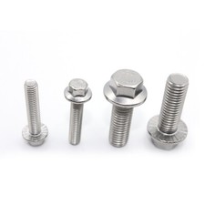 M5 M6 M8 M10 FLANGED HEXAGON HEAD A2 STAINLESS STEEL FLANGE BOLTS FULLY THREADED