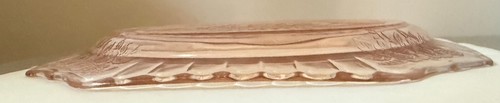Anchor Hocking Mayfair Open Rose Pink Depression Glass Square 9” Plates Set of 2 - Picture 5 of 6