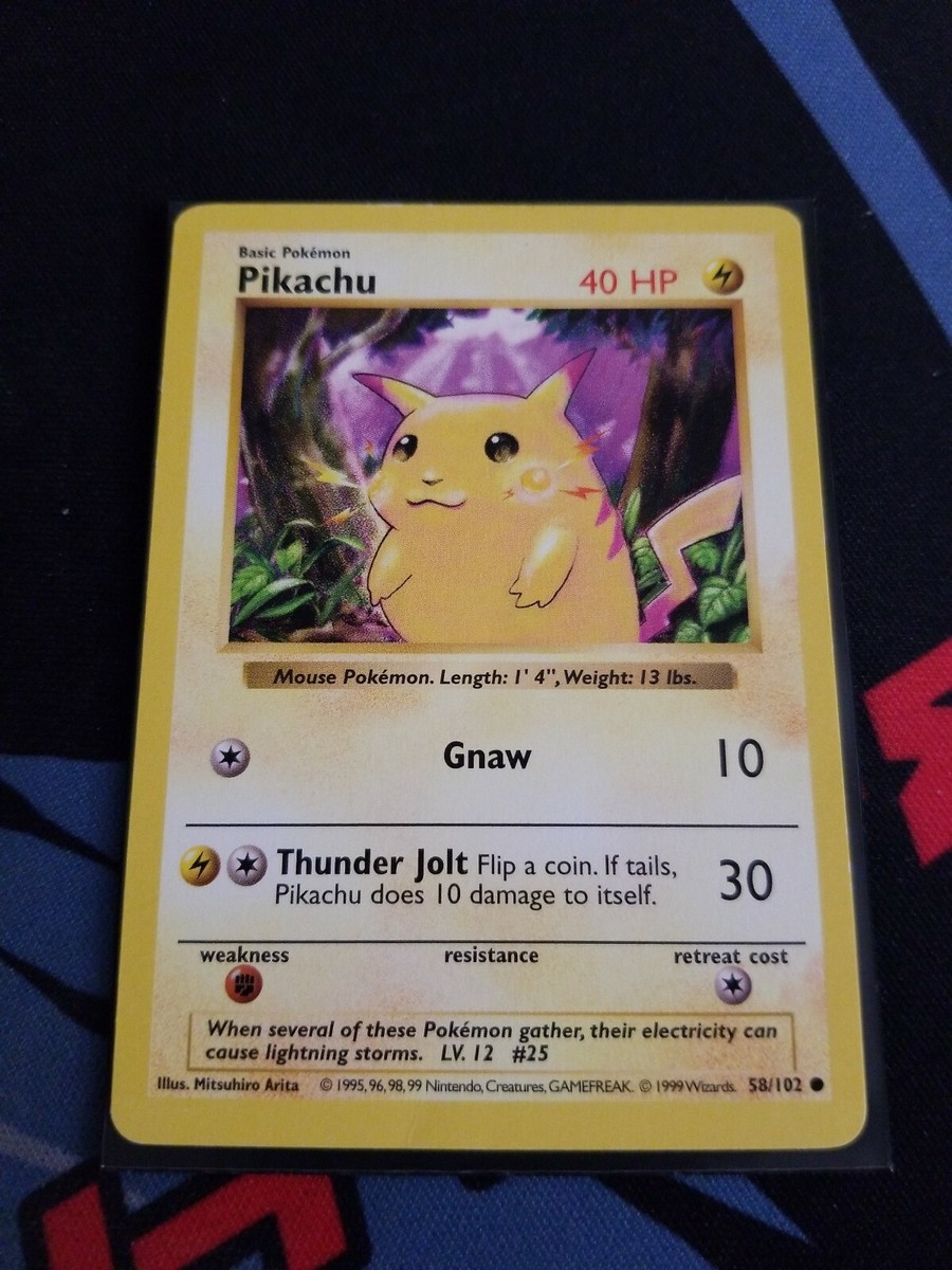Pikachu Shadowless Yellow Cheeks Base Set 58/102 Pokemon Card | eBay