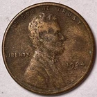 1924-S Lincoln Wheat Cent Extremely Fine XF Coin, Issues #10364
