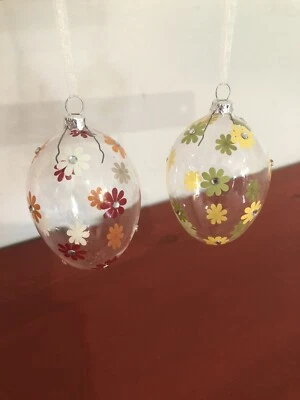 Hand Painted Glass Christmas Ornaments Decorative Accessories