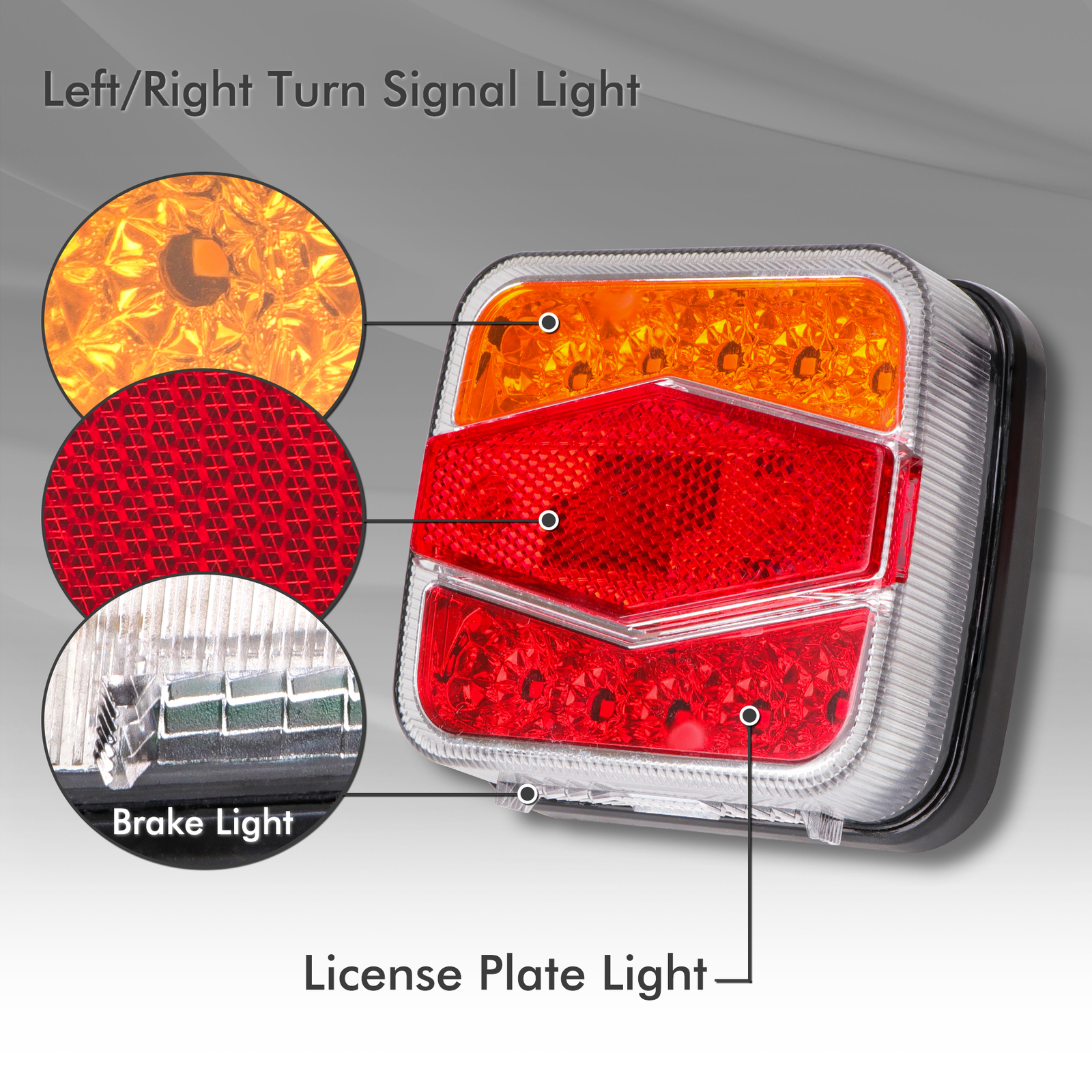 Wired LED Towing &Trailer Tail Lights Kit for Trucks Trailers RVs SUVs eBay