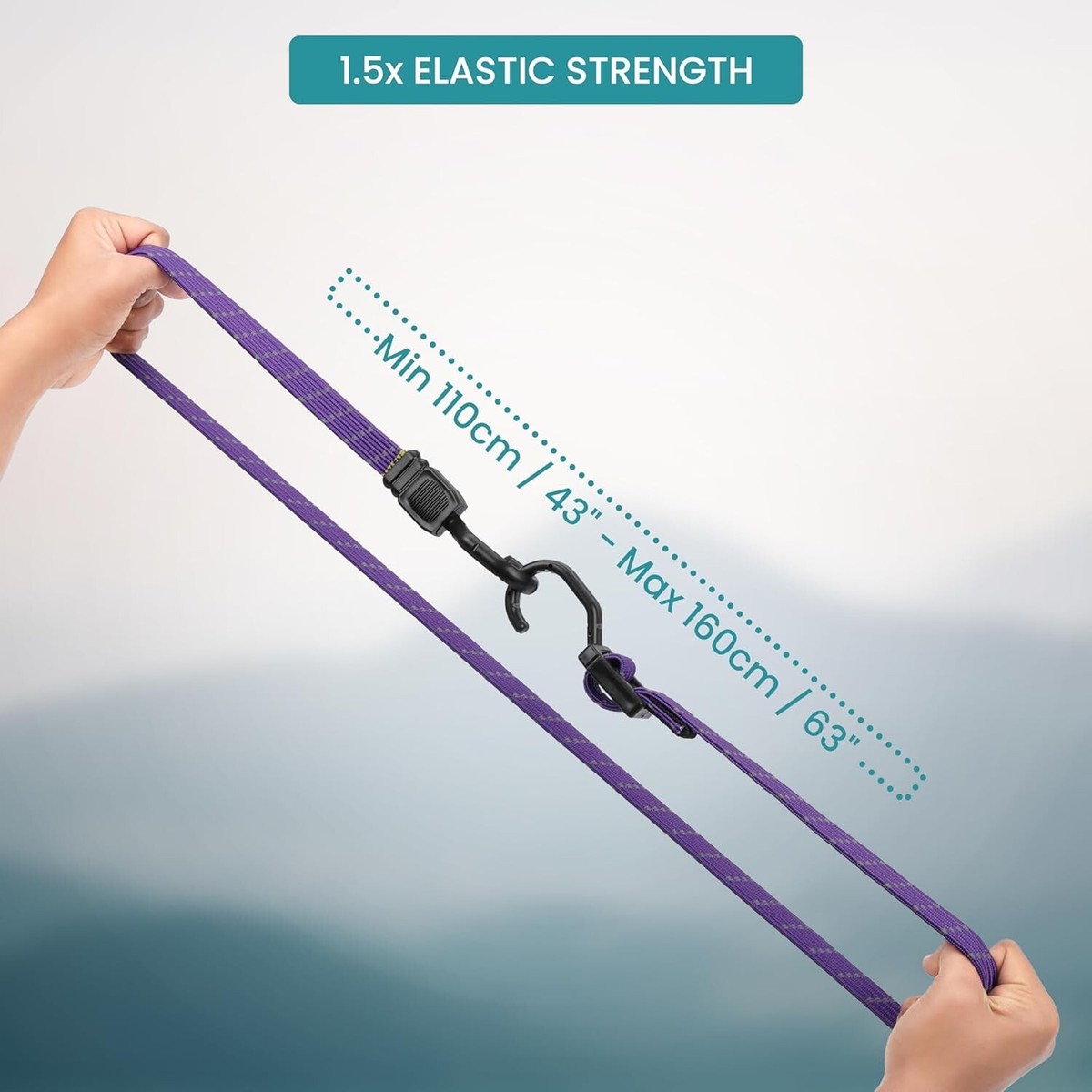 12 Gomas Tensoras Con Ganchos De 15 Cm - Elásticas, Para Lona De Camping, Tienda, Carpa, Resistentes A La Intemperie