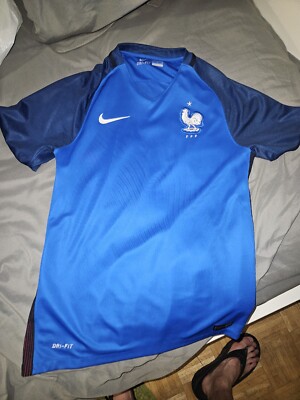 Nike France FFF Euro 2016 Soccer Jersey Size Small Blue | eBay