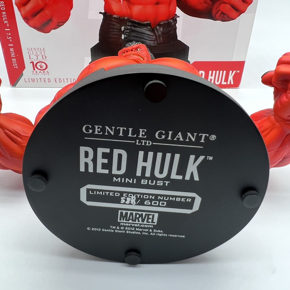 Marvel Red Hulk Bust Figure Gentle Giant Limited Edition 586 Marvel Red Hulk Bust Figure Gentle Giant Limited Edition 586