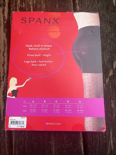 Spanx Sara Blakely Sheers Shaper Pantyhose Swiss Dot Sz A Black Style #397 NEW - Picture 3 of 3
