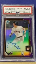 Conor Biggio - 2015 Bowman Chrome Draft Purple Refractor Autograph   PSA 10  