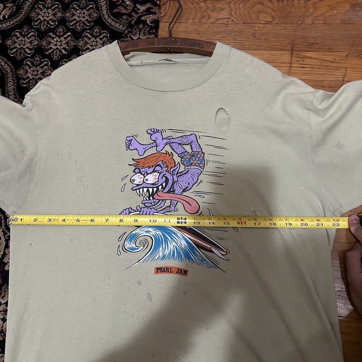 Vintage Pearl Jam Out of Control Gremmie Surf T Shirt Size XL Rat