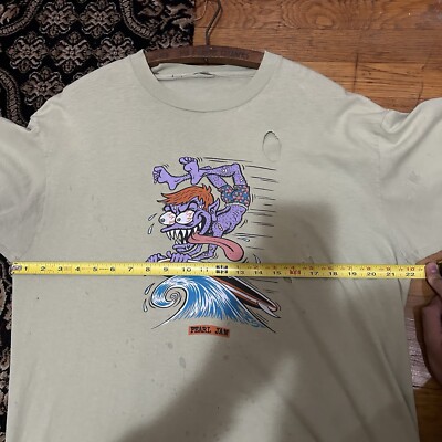 Vintage Pearl Jam Out of Control Gremmie Surf T Shirt Size XL Rat