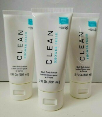 3 pcs CLEAN SHOWER FRESH Soft Body Lotion 2 fl oz SEALED