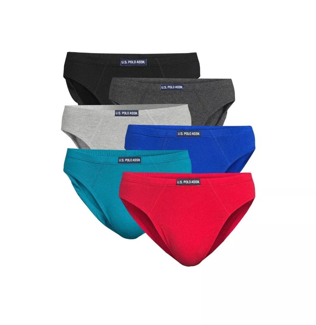 Men's U.S. Polo Assn. Cotton Stretch Bikini Underwear 6-Pack