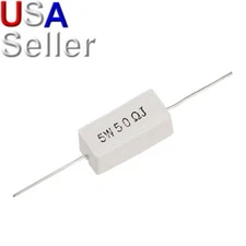 Wirewound Ceramic Cement Power Resistors 50 Ohm RJ 5W 5 Watt Resistor