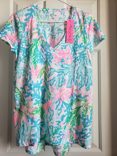 lilly pulitzer etta v neck top