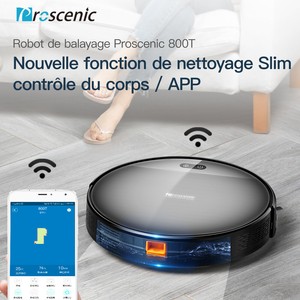 Proscenic 800T Aspirateur robot laveur sol poil animaux nettoyage cartographie
