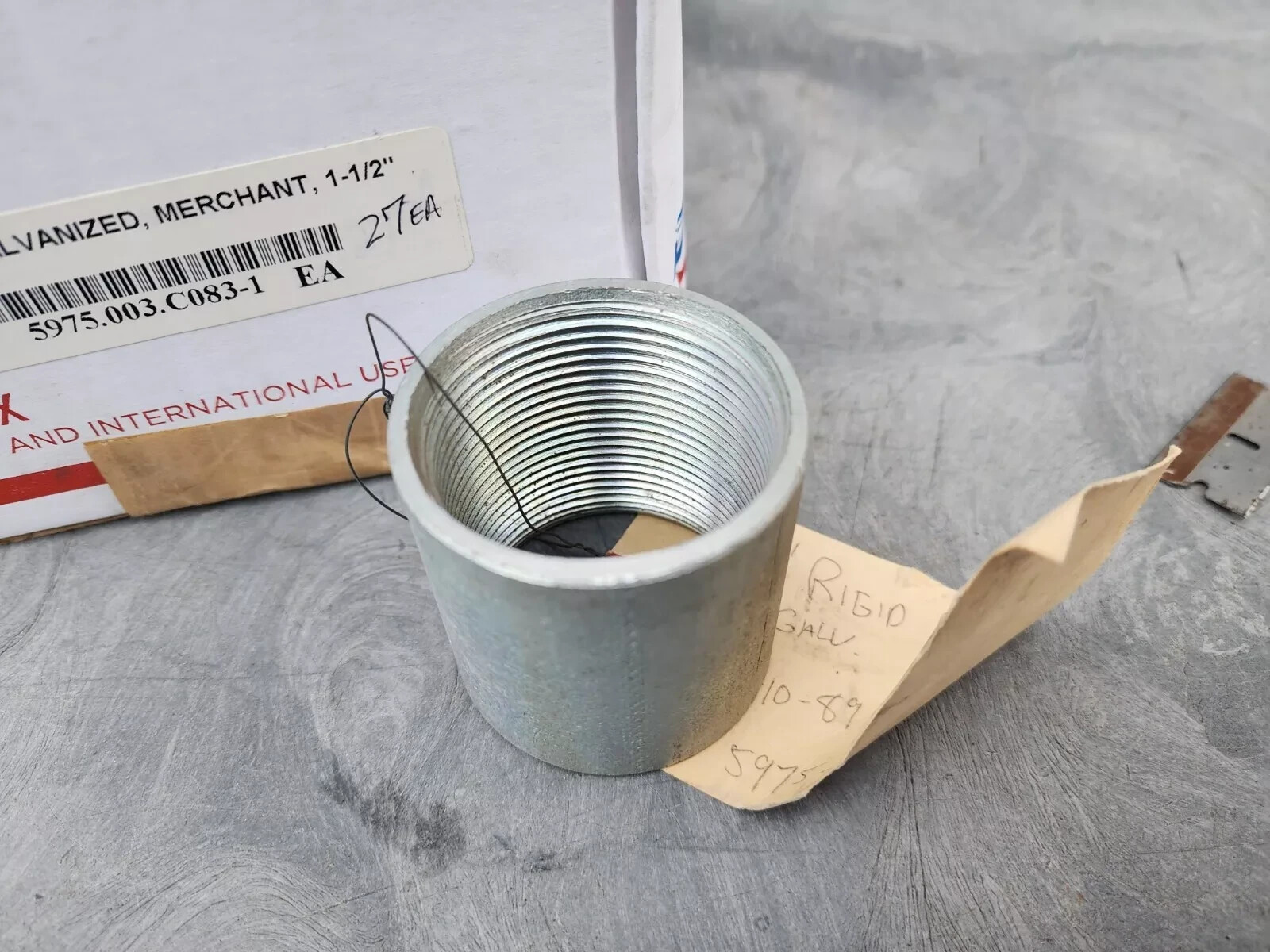 Merchant Coupling 1-3/4" Threaded Galvanized Finish Malleable Iron Pipe Fitting