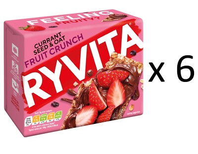 RYVITA Knäckebrot Früchte Crunch Johannisbeere Samen & Hafer Kekse 200g Packung