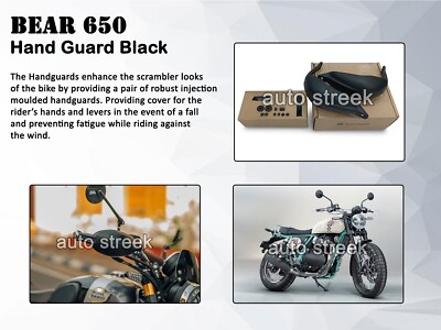 Echtes Royal Enfield Bear 650 Handschutz-Set in Schwarz