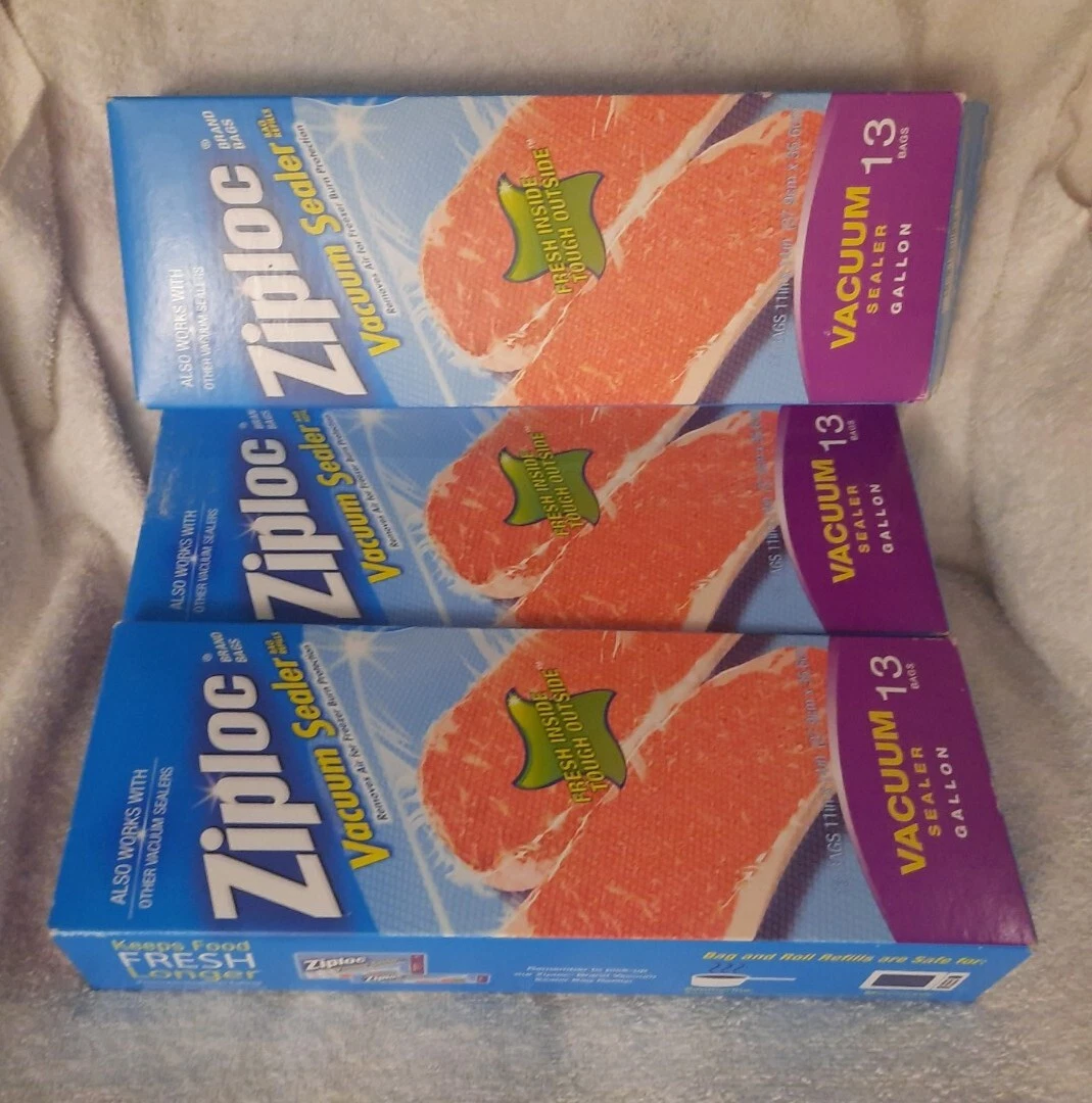 Ziploc Vacuum Sealer Freezer Bag Refills Gallon Size 39 Bags