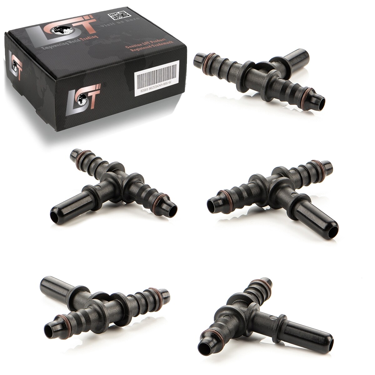 5x Irrigation System T-Piece Hose Connector Reducer Ø 6 mm - Ø 8 mm