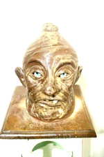 (lynn thurman walton) face jugs pottery, folkart   ( 10'' x7'' )