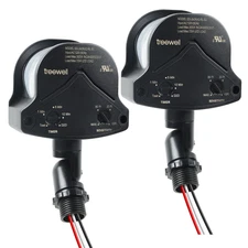 2 Pack 240-Degree Replacement Motion Detector, Adjustable Delay Time & Detect...