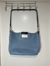 Handmade Quelli Della Pelle Belagio Miki Blue Italian Pebbled Leather Purse Euc