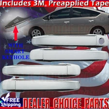 For 2010-2015 Toyota Prius 12-17 Prius V Chrome Door Handle COVERS w/Smart KH