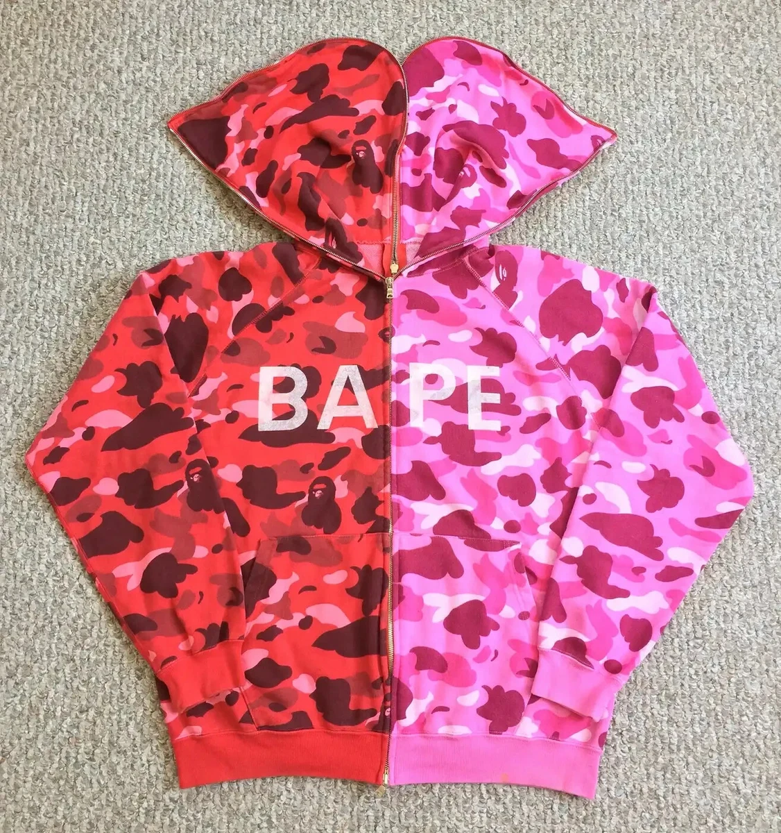 OG Bape Split Camo Full Zip Hoodie