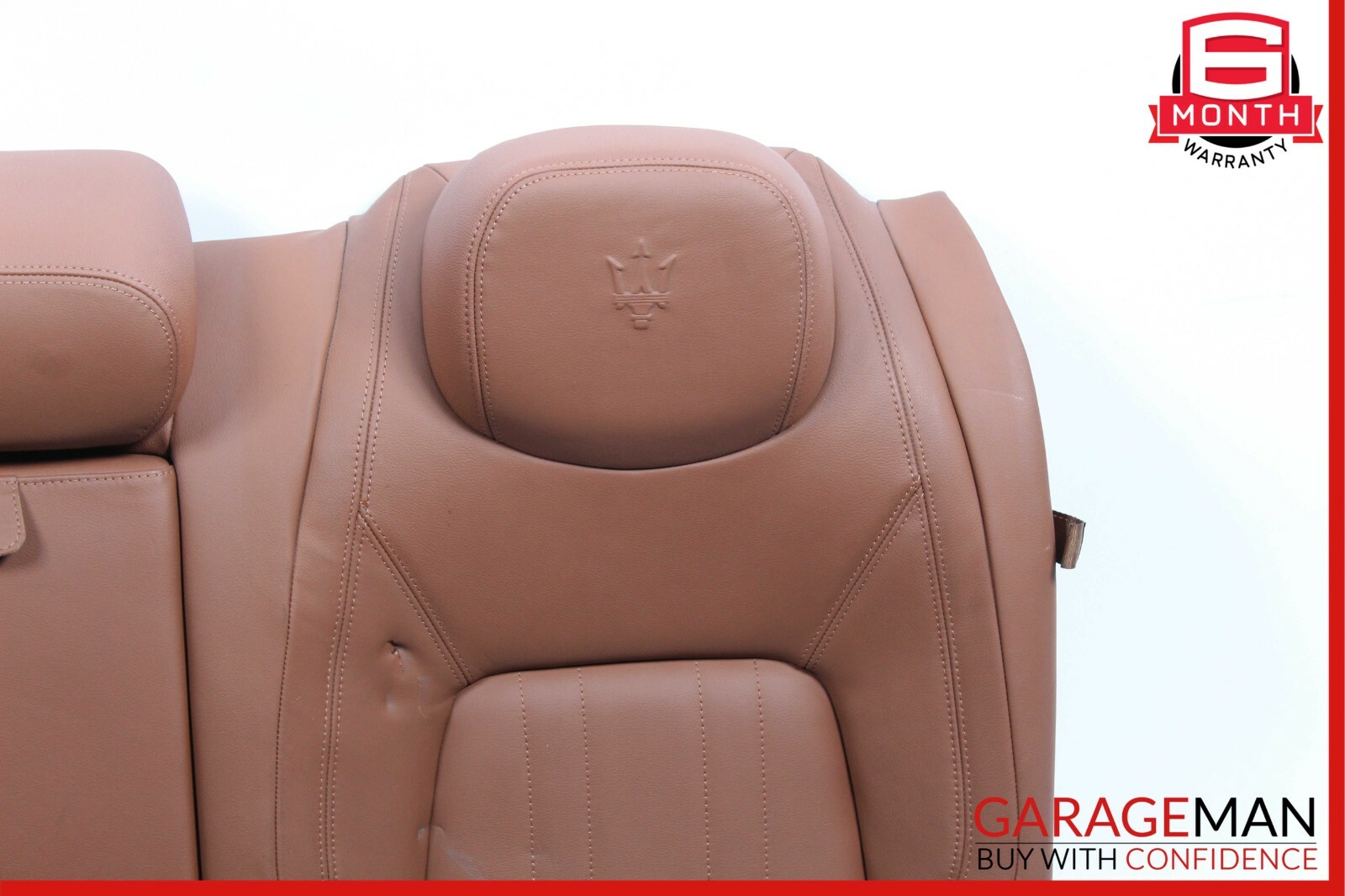 14-17 Maserati Ghibli Rear Left Upper Seat Cushion Assembly Leather Brown