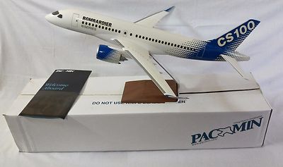 PACMIN BOMBARDIER 2011 SCALE 1:55 C-SERIES 100 CS100 DESK DISPLAY MODEL AIRPLANE