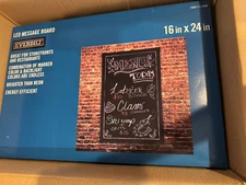 Everbilt 16" X 24" LED Message Board Display Sign for Restaurants Parties Retail