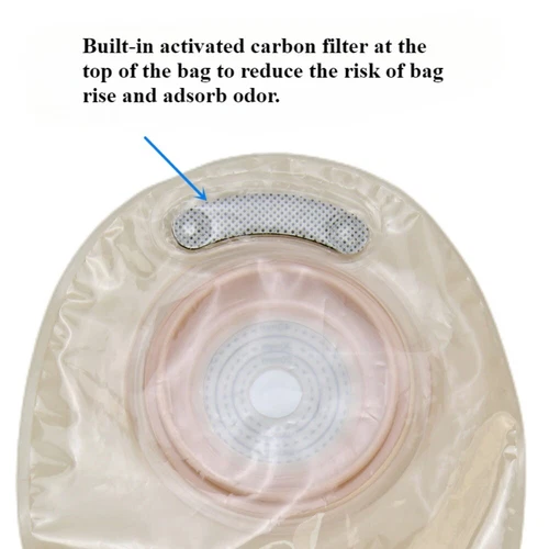 5x Ostomy Pouch One-Piece System Colostomy Bags Convex with Belt Buckle 15-45mm - Picture 6 of 12