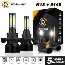 For 2004-2014 Ford F-150 LED Headlight Hi/Lo + Fog Light Bulbs Kit Combo 6000K