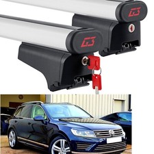 BARRE PORTATUTTO ALLUMINIO PER VOLKSWAGEN TOUAREG ANNO 2017 CON RAIL 4 SERRATURE