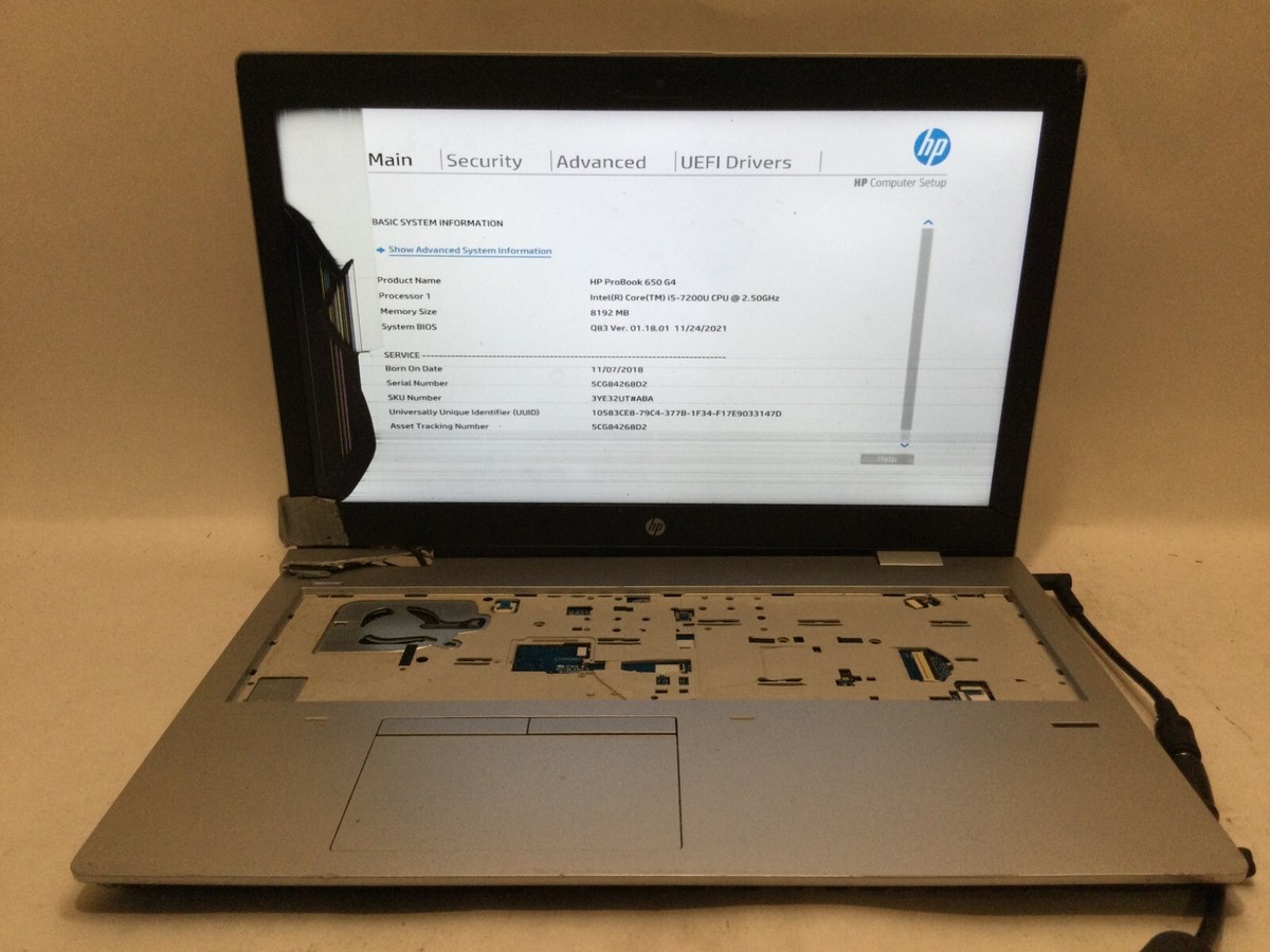 O○HP○ProBook 650 G4○Core i5-7200U(2.5GHz)/8G/500G/MULTI/Win10