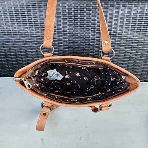 American Bling Concealed Carry Purse and Wallet Scroll Tooling Western Bag Brown - Picture 8 of 13