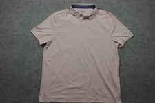 Rhone Polo Shirt Mens Large Pink Geometric Golf Performance Short Sleeve