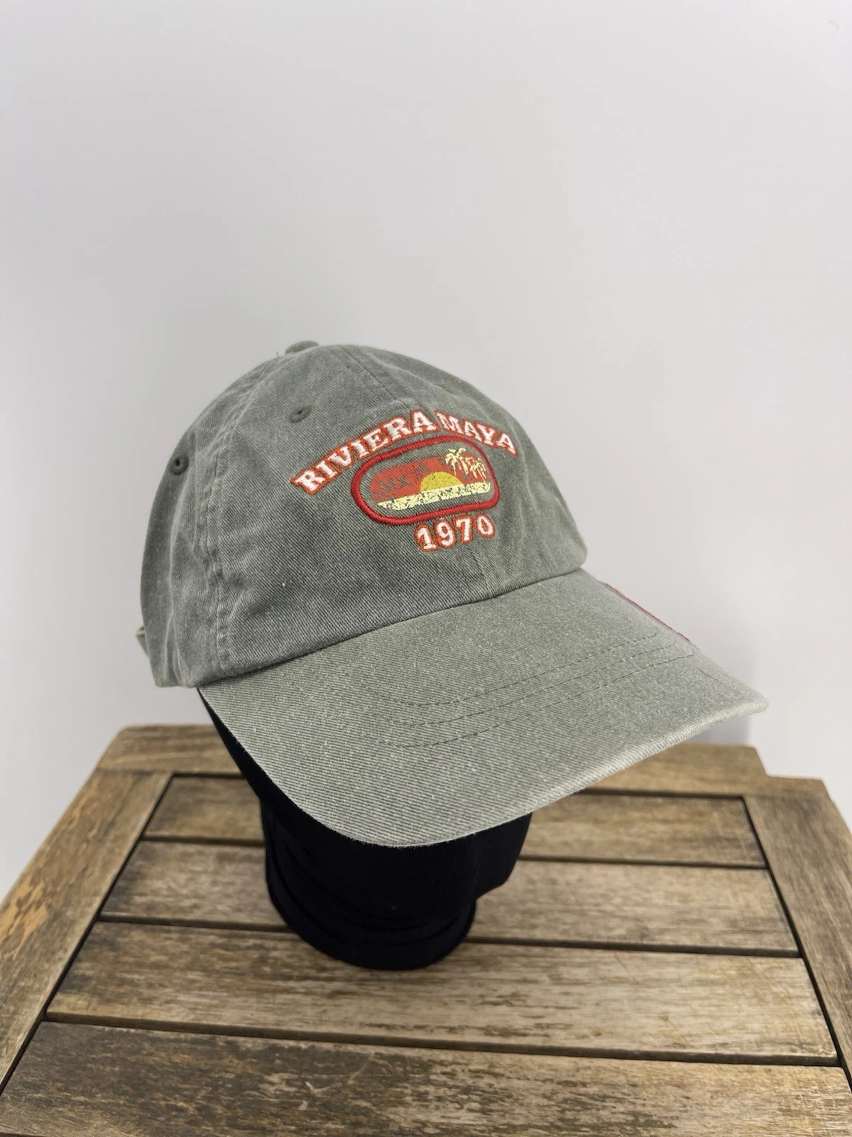 VTG Caribbean Side Riviera Maya 1970 Adjustable Baseball Hat Embroidered.