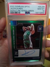 2022-23 Panini Donruss Optic - Signature Series Jalen Duren #SS-JDR PSA 10 💎💎