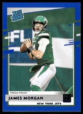 2020 Panini Donruss Blue Press Proof #339 James Morgan Jets football card