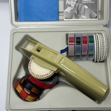 Vintage DYMO Mark VI M-6 Label maker Kit Case Manual Tapes Tested Working Retro