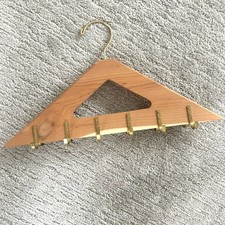 Cedar and Brass Tie, Scarf, or Belt Hanger