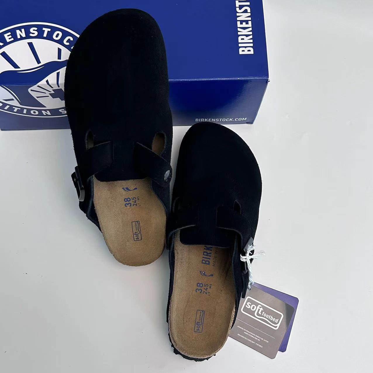 New Birkenstock Boston Suede Leather Soft Footbed Unisex Shoes Clogs -All Colors 2