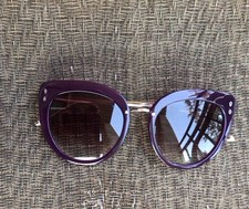 Isabel Marant IM0084/G/S 55mm Round Cat Eye Sunglasses Violet Silver / Gradient