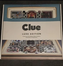 NEW WS Game Company Clue Luxe Edition with Solid Maple Wood Cabinet RARE