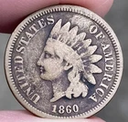1860 INDIAN HEAD Cent - United States CIVIL WAR - 1 Penny CN - (VERY NICE) L232